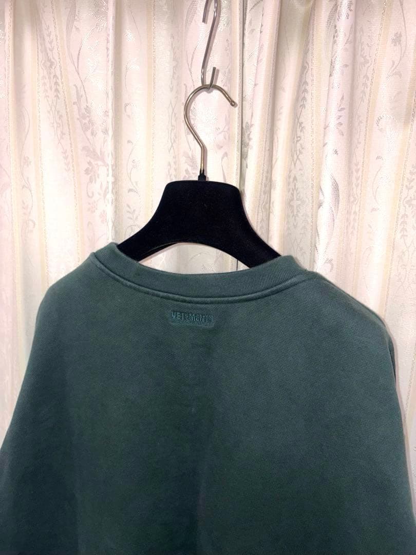 トップス VETEMENTS 20AW LOGO SWEAT SHIRT GREEN