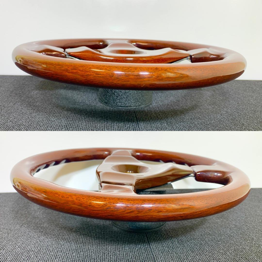 良品 エムズスピード ウッドステアリング 35パイ ホーンボタン付 当時物 希少