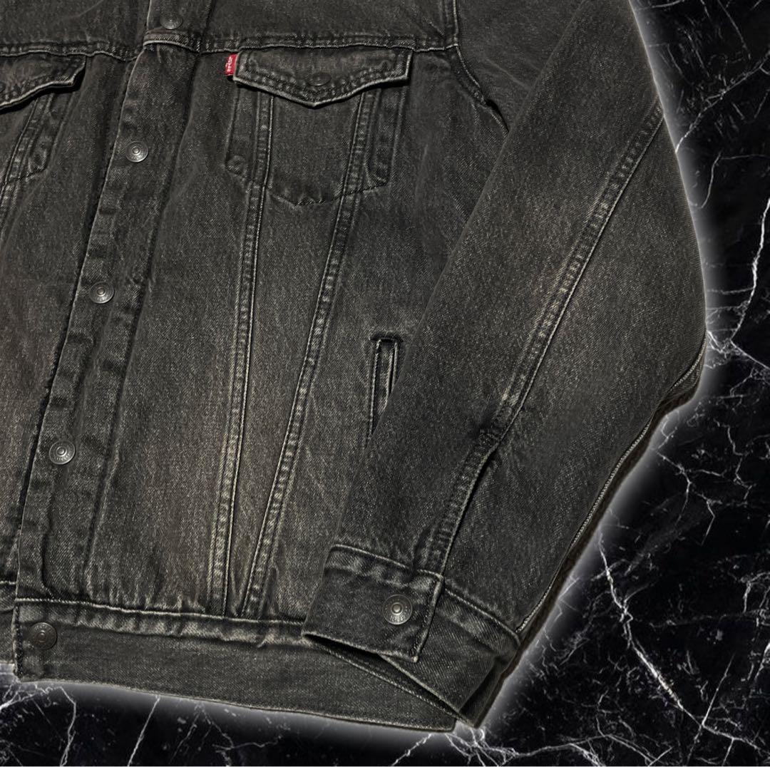 美品 Levi's リーバイス デニムジャケット ボアジャケット 黒 ブラック