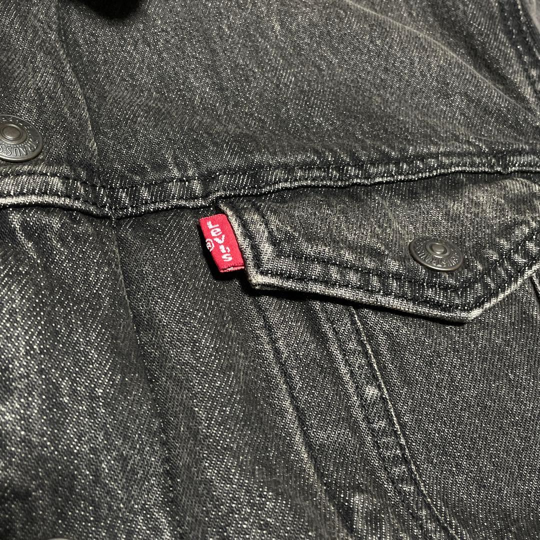 美品 Levi's リーバイス デニムジャケット ボアジャケット 黒 ブラック