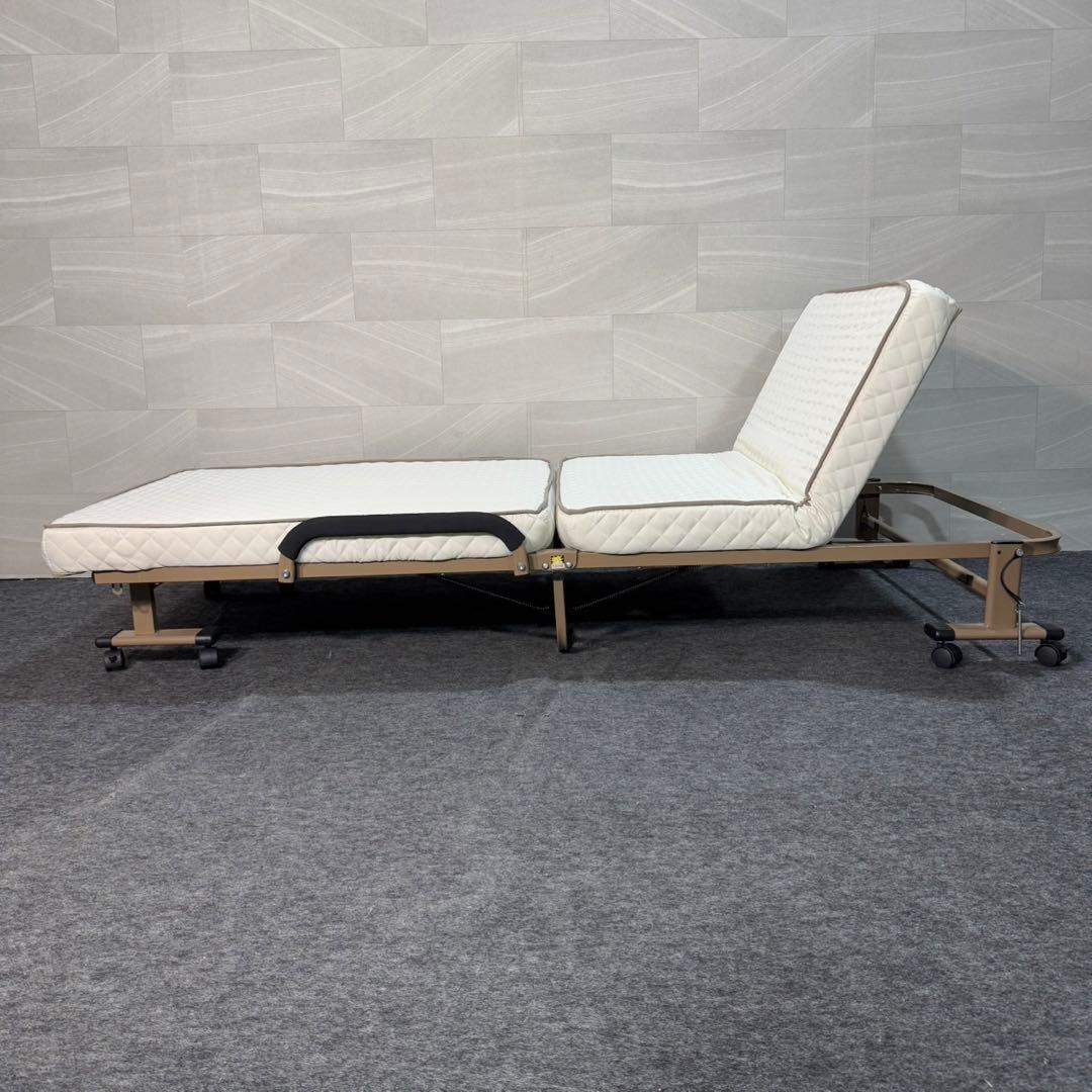 リクライニングベッド ウレタン入り折りたたみ 組立不要 d3563 完成品