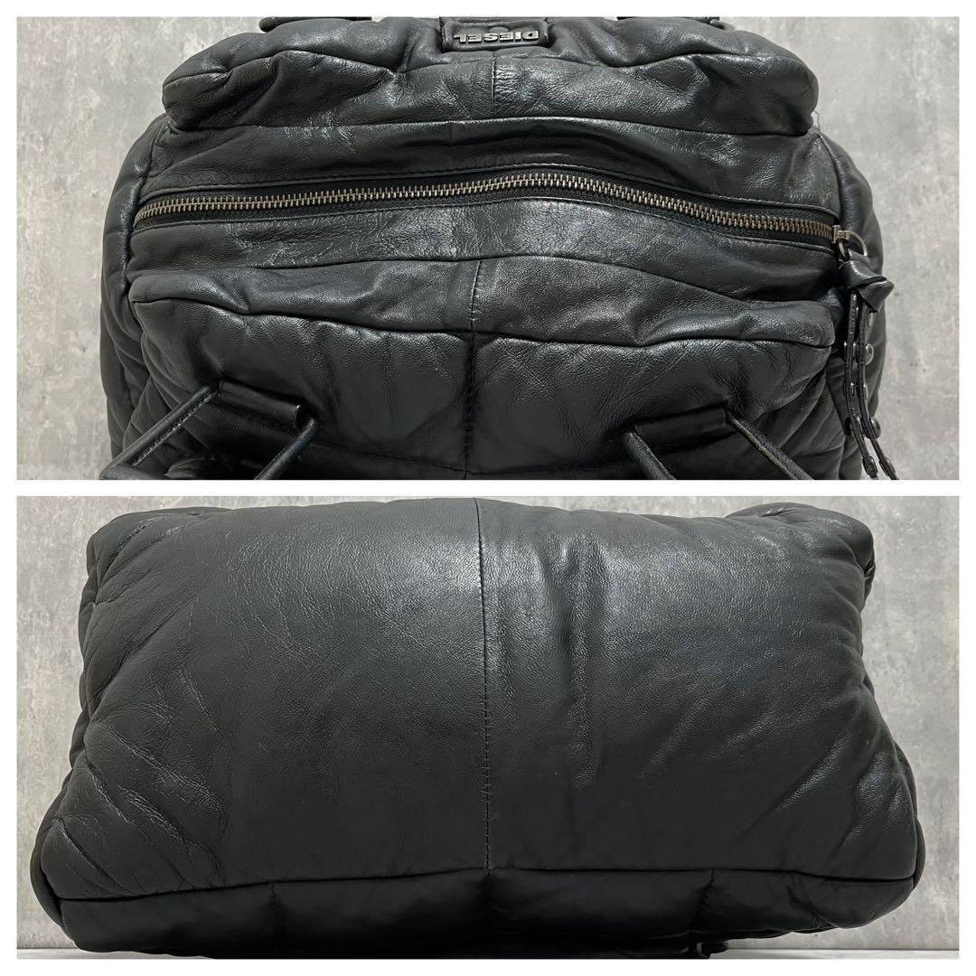 極美品✨ DIESEL レザー キルティング ミニボストンバッグ