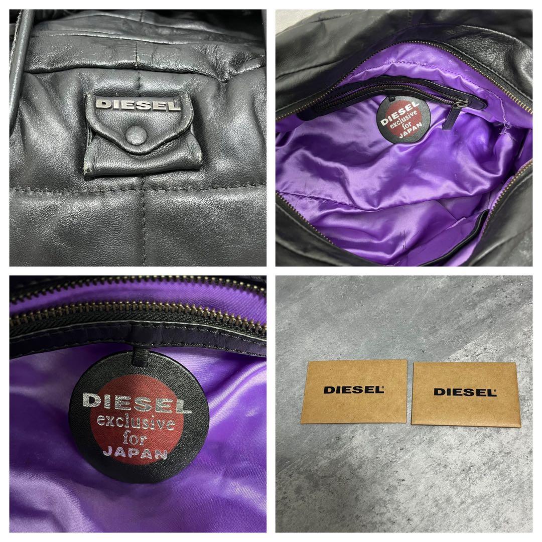 極美品✨ DIESEL レザー キルティング ミニボストンバッグ