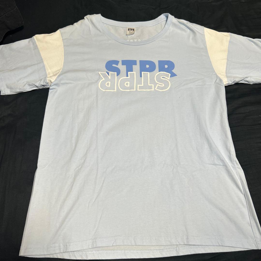 STPRロゴ入り水色Tシャツとぬいぐるみセット