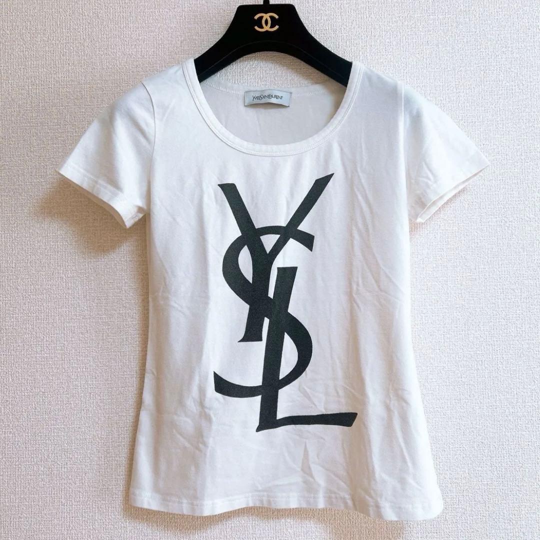 ミッキー様【正規品】✨Yves Saint Laurent✨ ロゴTシャツ　M