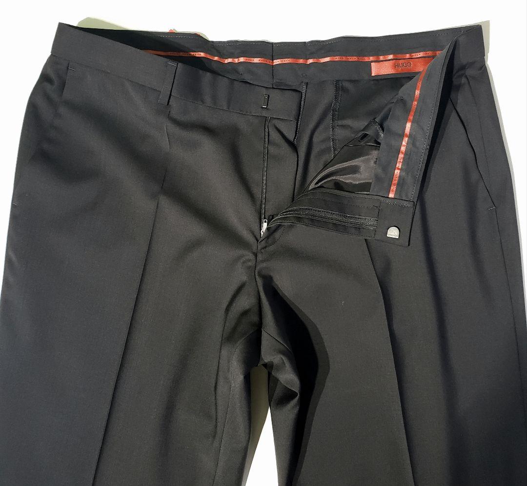 HUGO BOSS 黒 スラックス 40インチ 大きいサイズ 未使用新品タグ付き