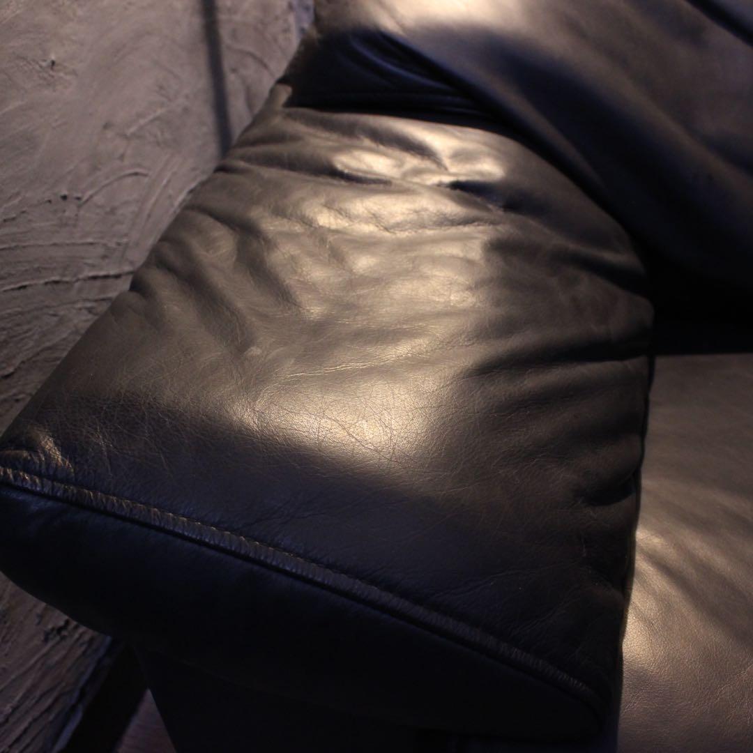 P*N様 都内川崎横浜のみ　レトロ機構　総黒本革90年代ヴィンテージ　1人掛け