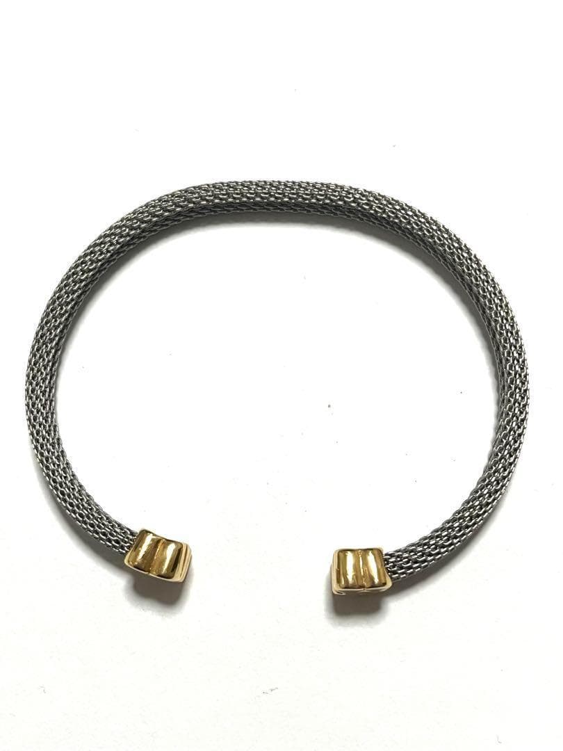 Tous トウス　18金ゴールド　K18 くま　メッシュ　オープン　バングル