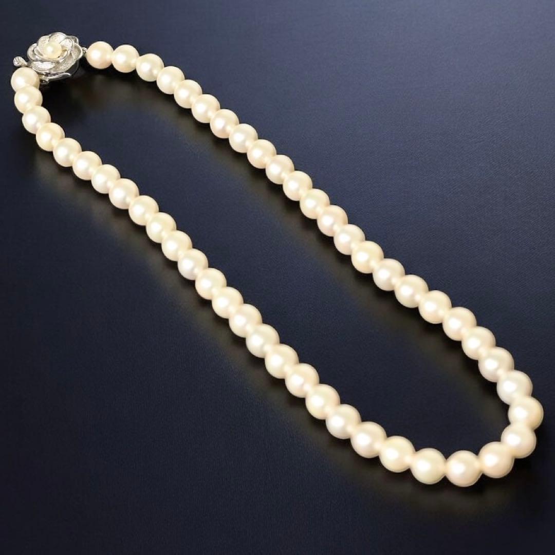 【極上】ツツミ　アコヤ　パール　大珠　本真珠　ネックレス　シルバー　8.5mm
