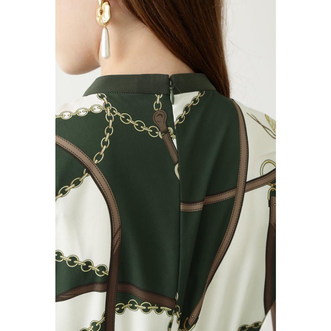 【R X】PINKY&DIANNE スカーフプリントワンピース 38