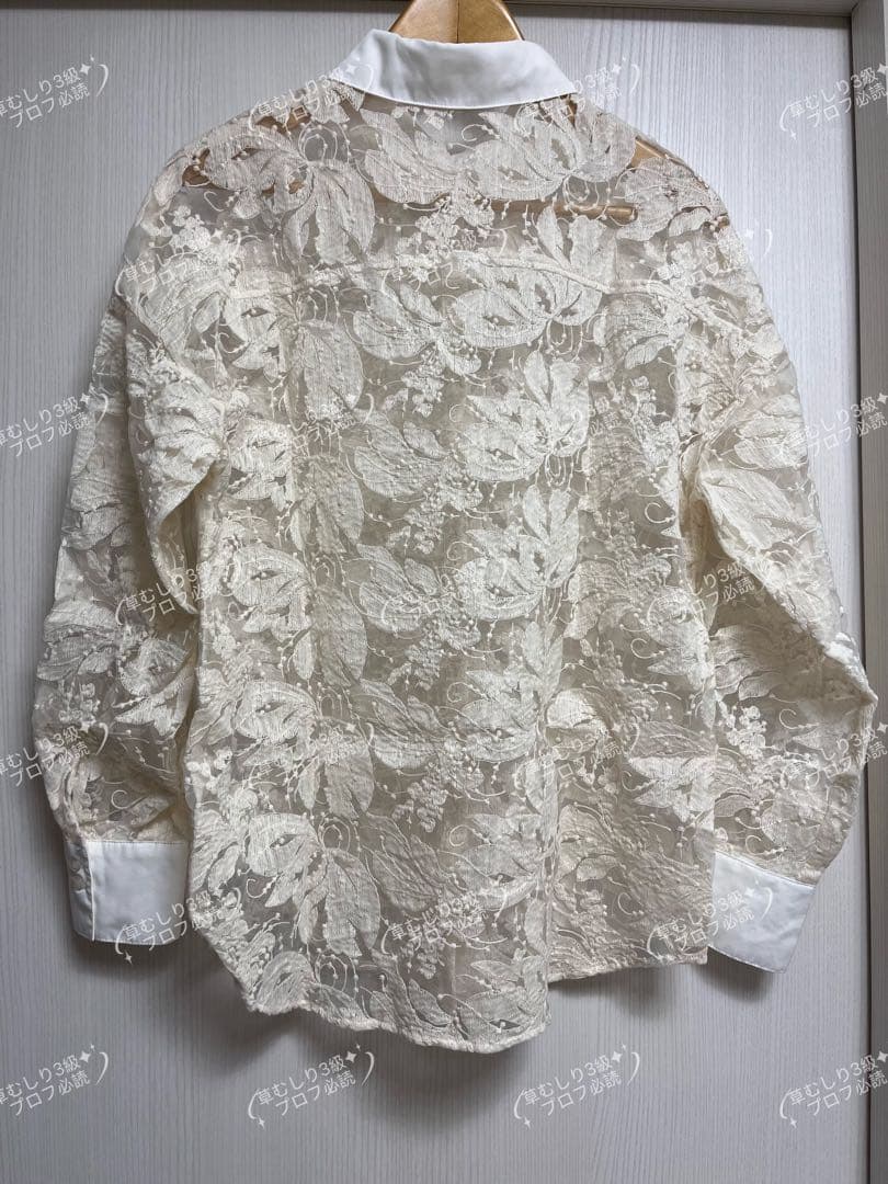 トップス Acka sheer embroidery shirt