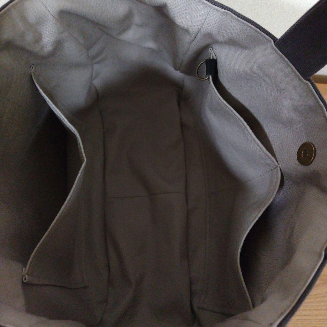 ハンドメイド、トートバック、帆布 ラウンド&ティアドロップ