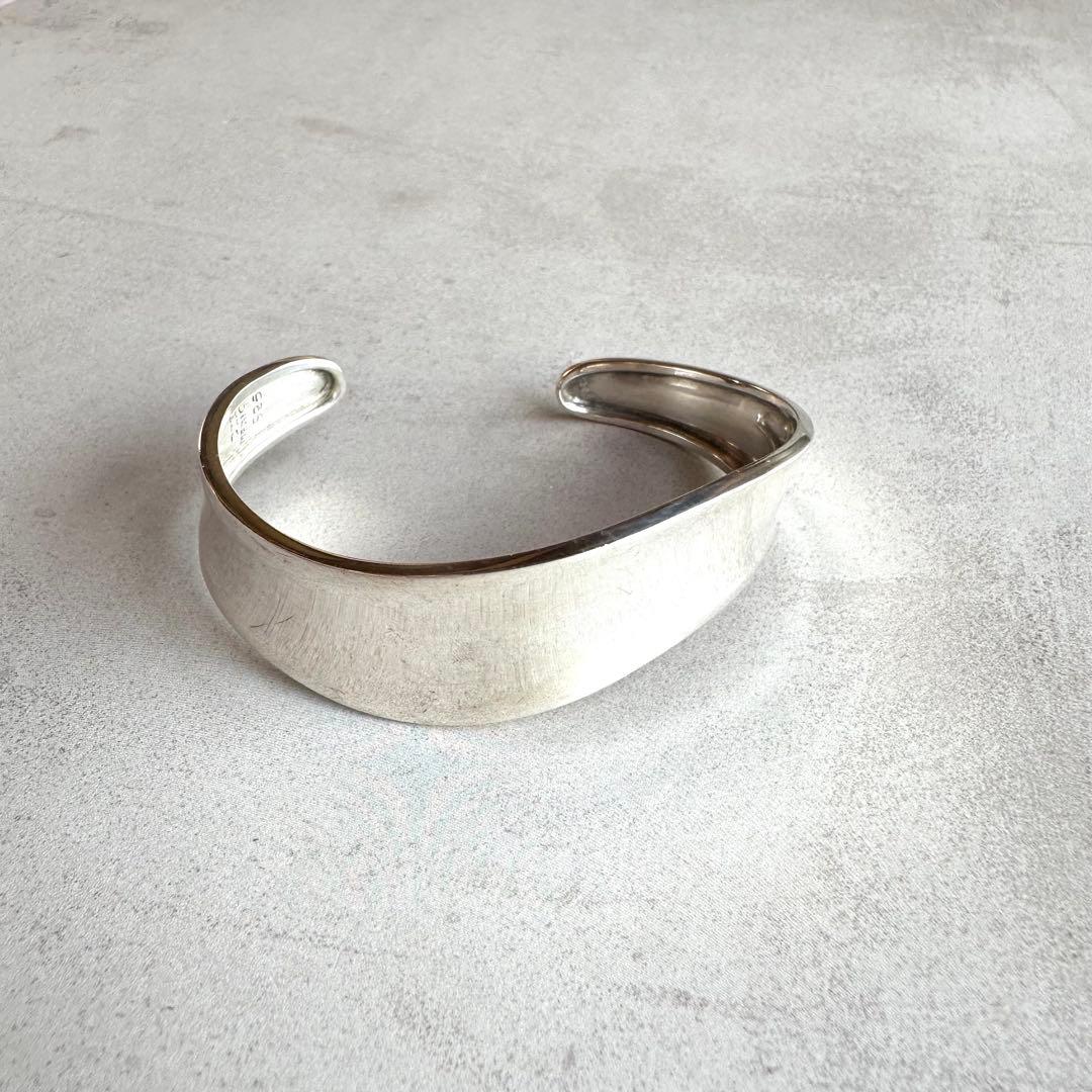 ヴィンテージ！Silver Wavy Curve ブレスレット　#1