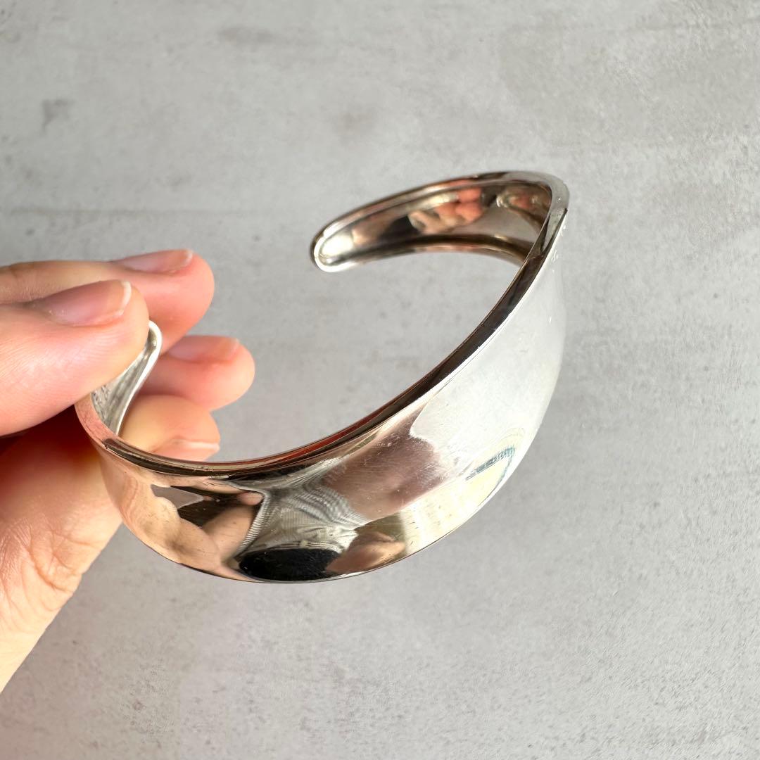 ヴィンテージ！Silver Wavy Curve ブレスレット　#1