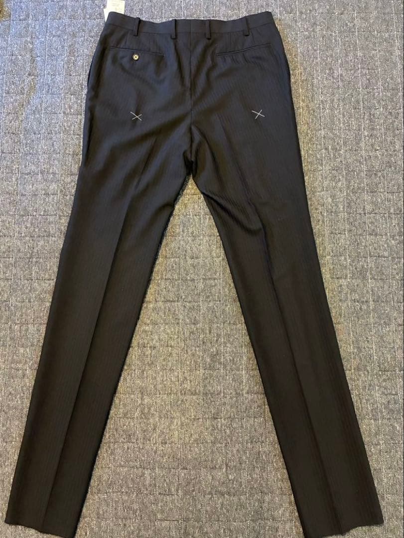 ヒルトン　HILTON スーツ　ストライプ　ブラック　super120's