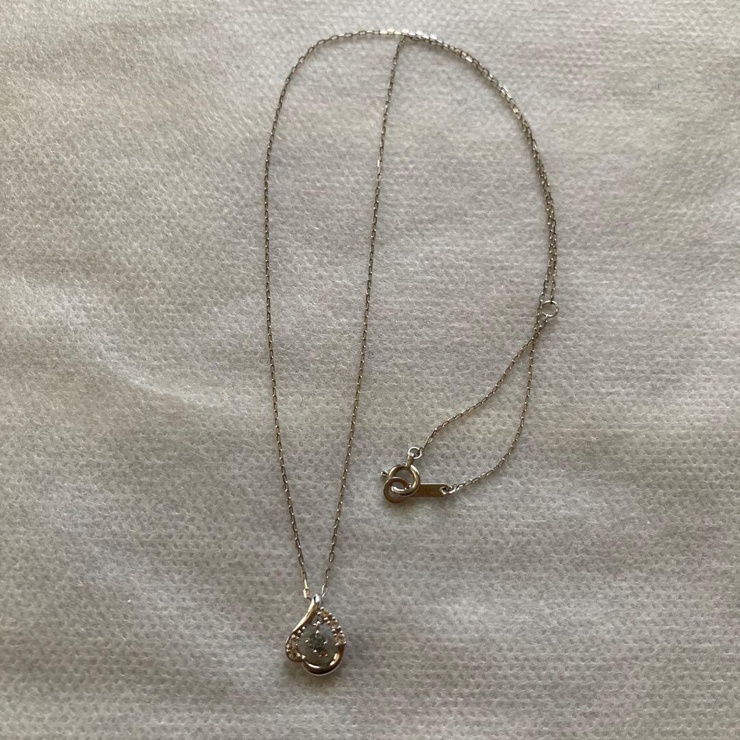 1度使用⭐︎4℃ 2017年スプリング限定 Kホワイトゴールド ネックレス