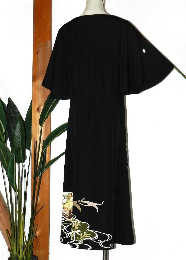 留袖　ワンピース　ドレス　フレアー袖　手書き友禅染　正絹　480　夢ちりめん