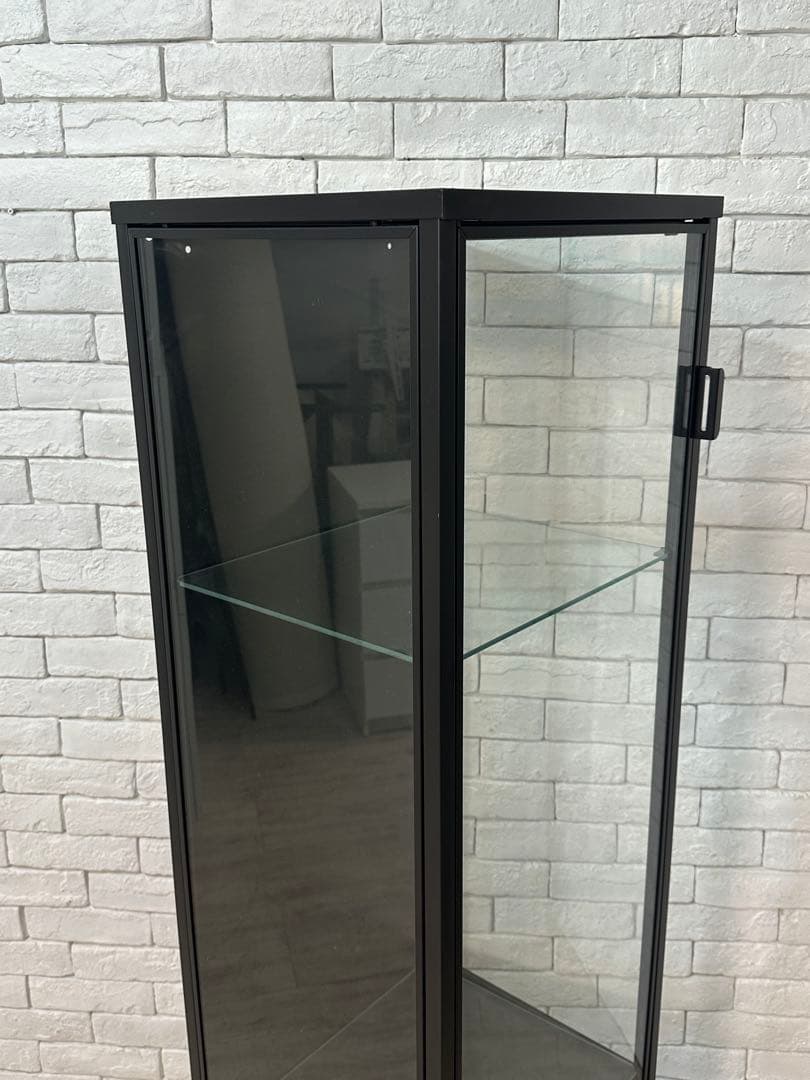 ②【東京都内23区配送無料】イケア　ガラス　コレクション　ケース　キャビネット