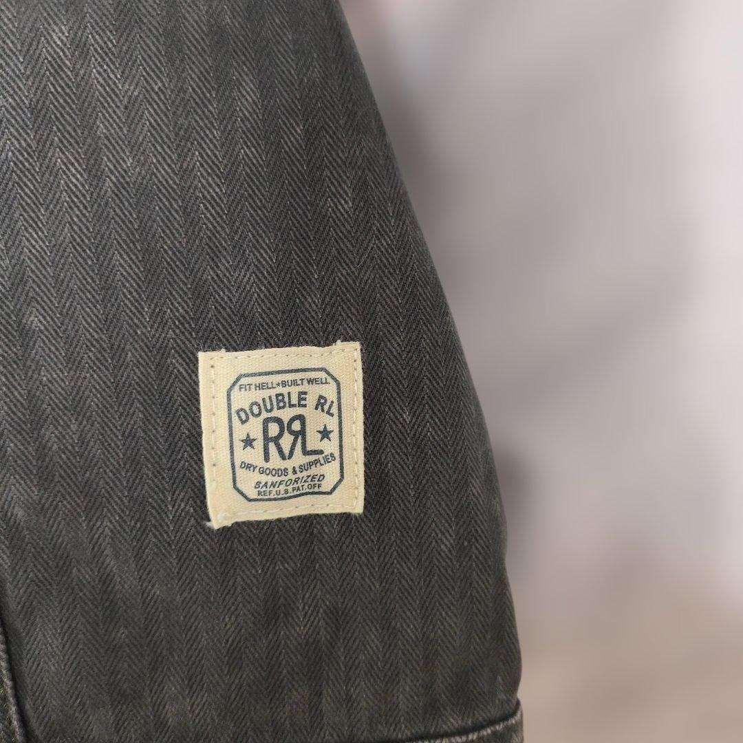 RRL グレー ヘリンボーンジャケット Lサイズ　ダメージ加工