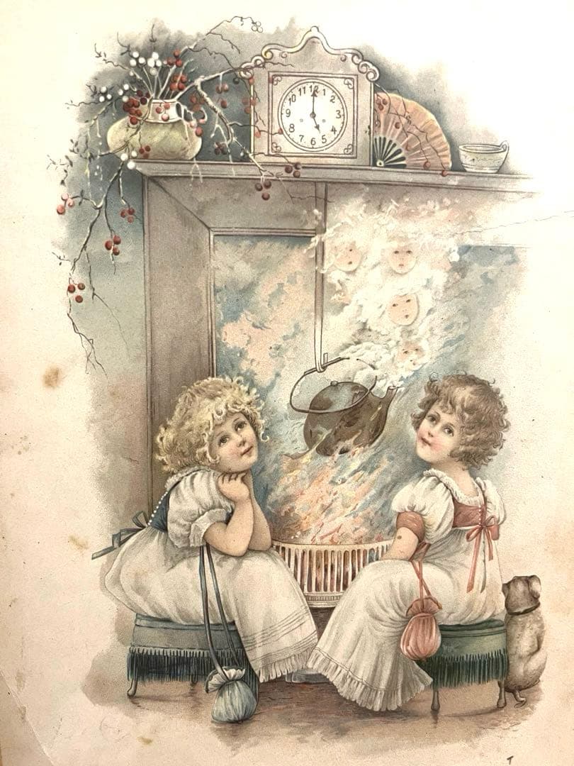 No352 希少 古書 洋書 絵本 児童書　アンティーク　ビクトリア　詩集　童謡