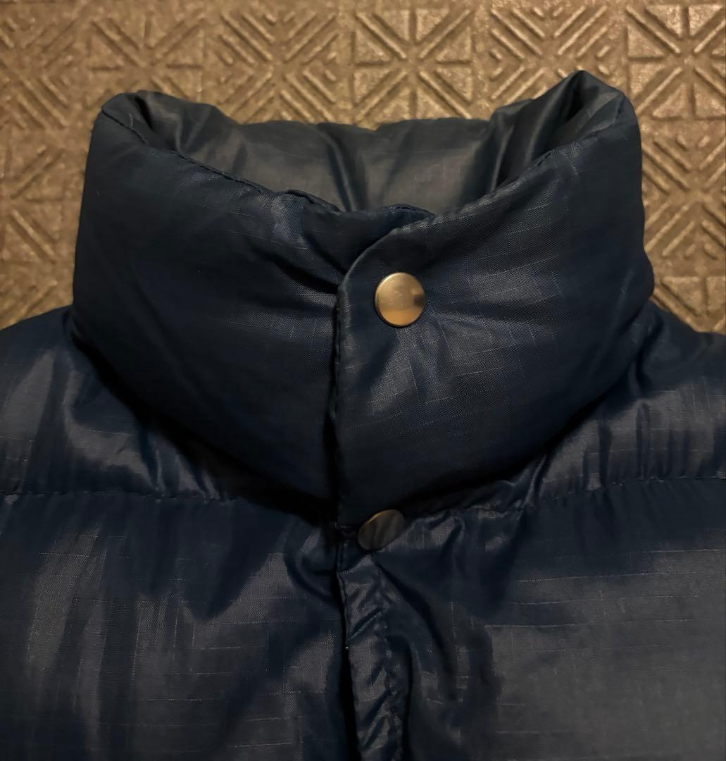 70s USA製 ノースフェイス 初期 茶タグ ダウン ベスト ネイビー S