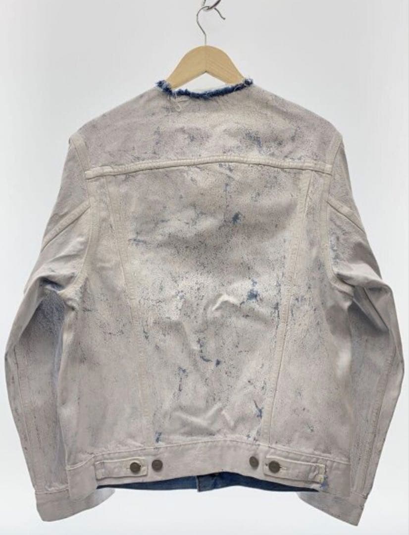定価18万 メゾンマルジェラ 21aw ペンキ デニム ジャケット 白46