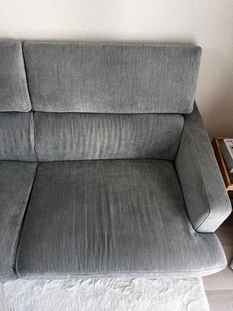 【近藤】ニトリ3人掛けソファ (サザーラ GY)