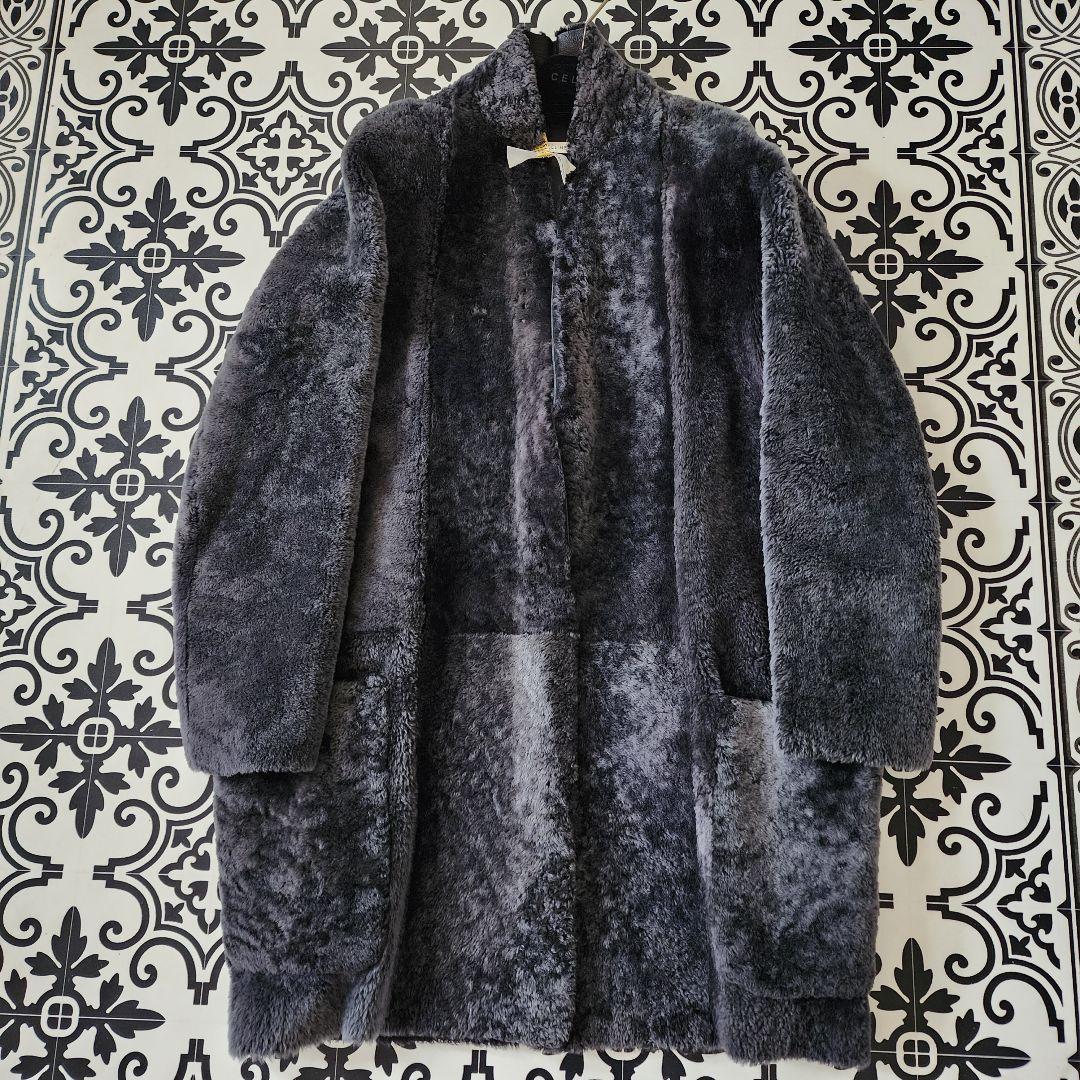CELINE セリーヌ　エッグクロンビー　ムートンコート34