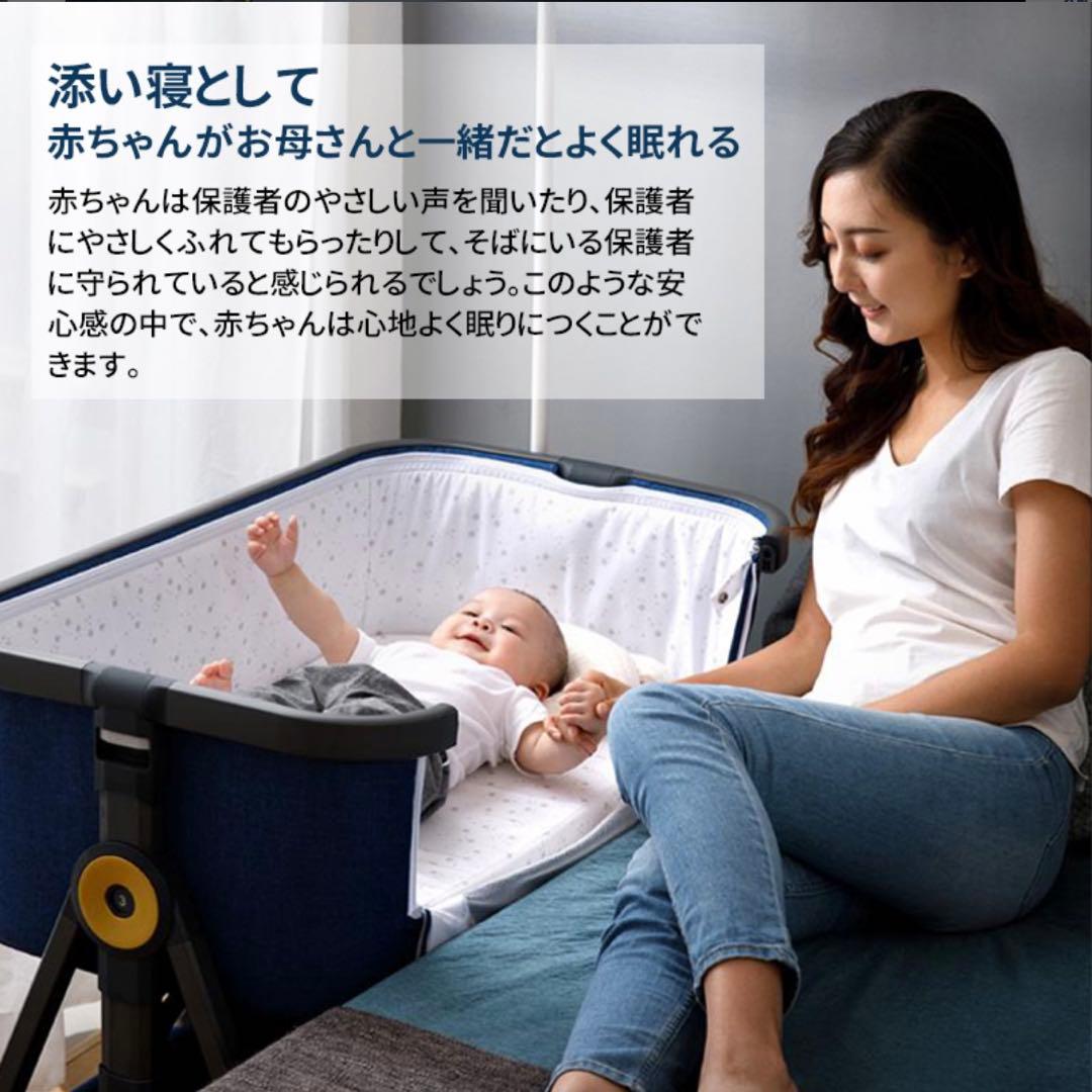 【新品】折り畳みベビーベッド 2025年モデル　カーキ