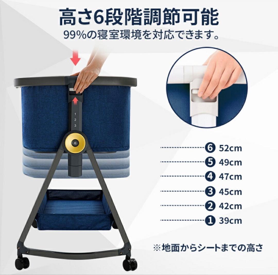 【新品】折り畳みベビーベッド 2025年モデル　カーキ