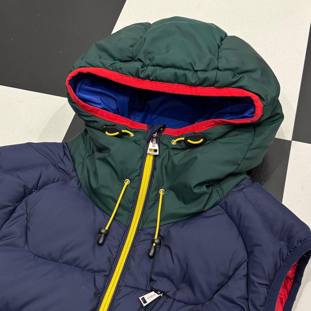 美品 ポロ ラルフローレン GLACIER COLORBLOCK ダウン ベスト