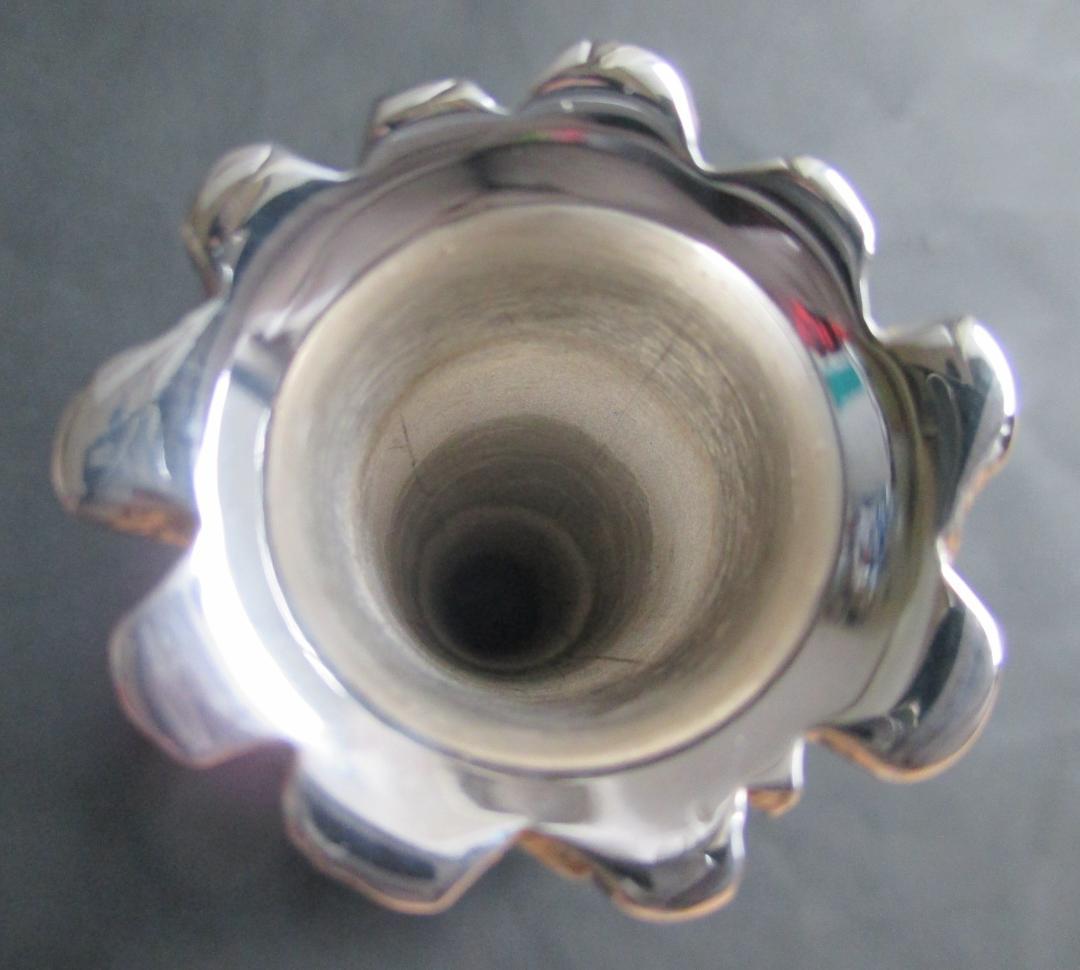 極美品☆仏蘭西高級銀器クリストフルシルバー銀P　花瓶　フラワーベース　オニオン