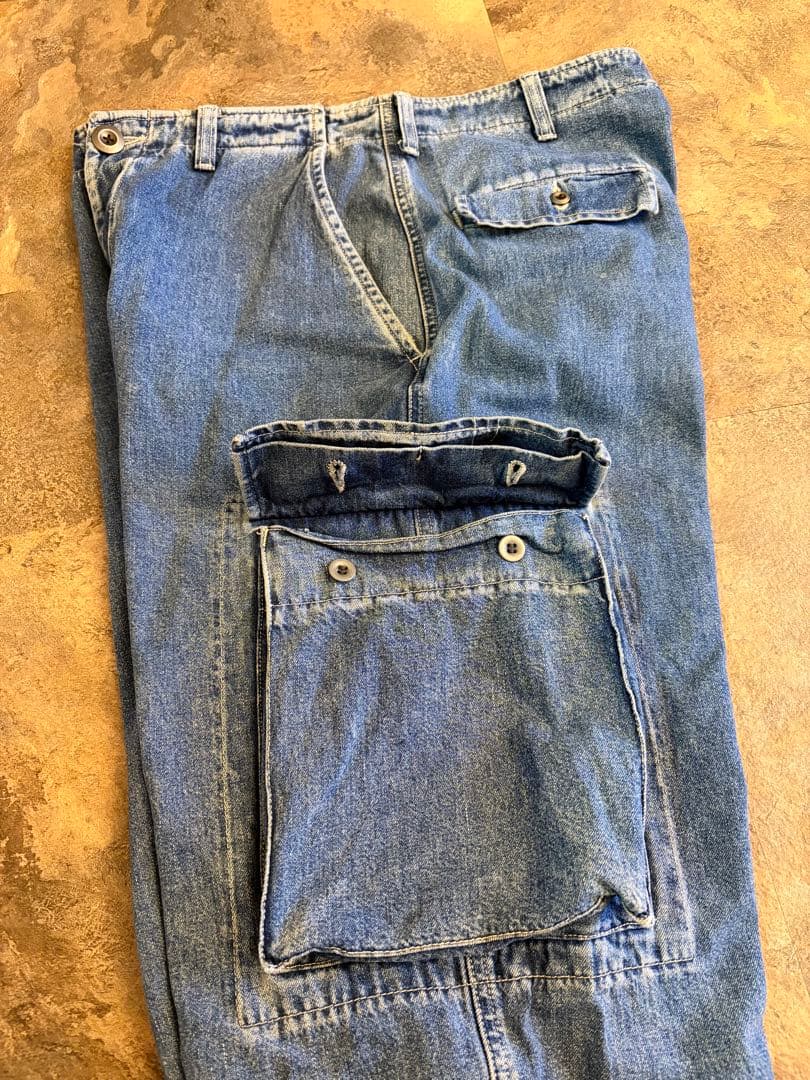 90s RRL DoubleRL 三つ星タグ デニムカーゴパンツ W32