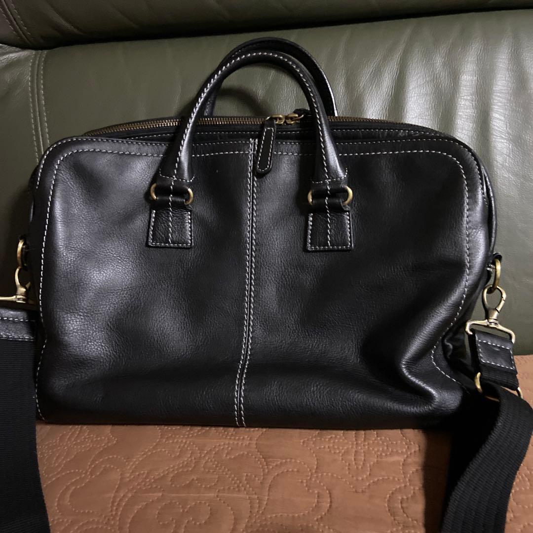 本日限定価格土屋鞄本革ビジネスバッグ黒