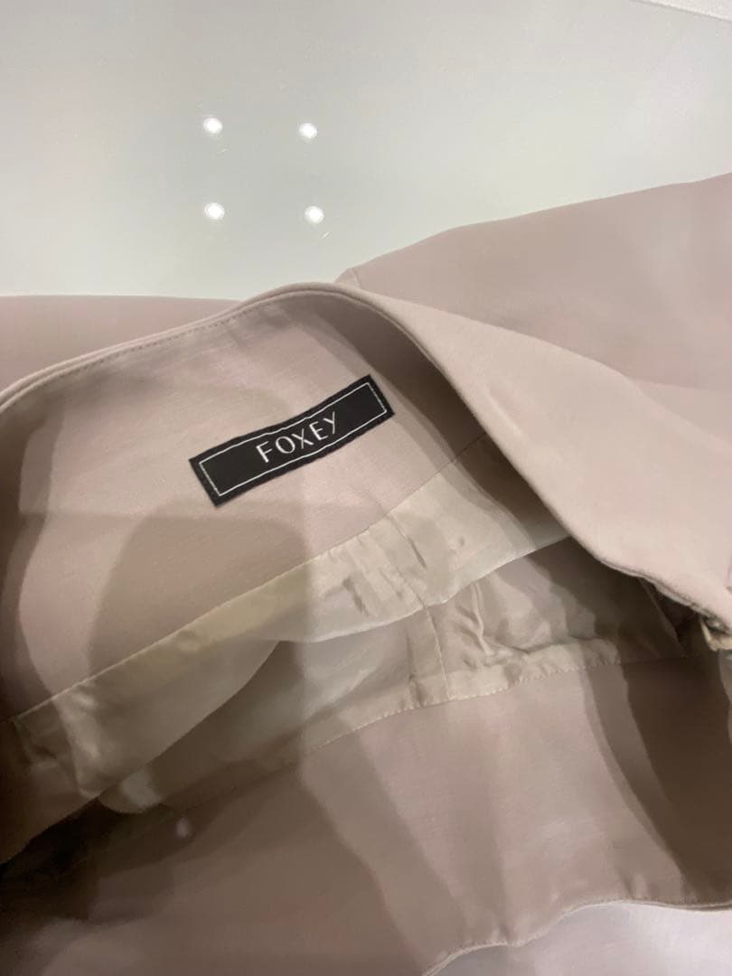 FOXEY ベージュ ガウチョパンツ