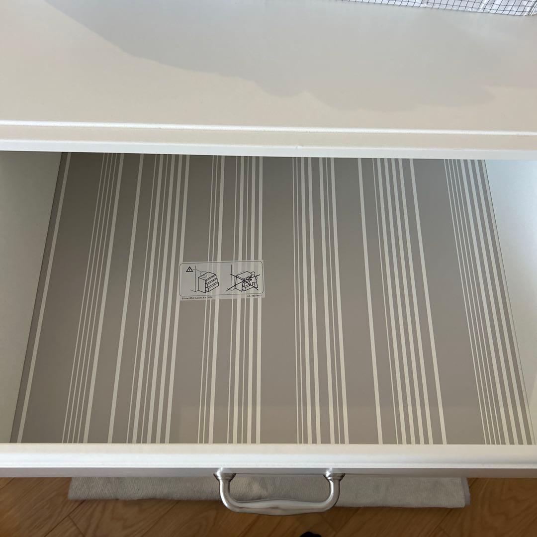 【送料込み】IKEA イケア ティッセダール 白 チェスト　インナーボックス付き