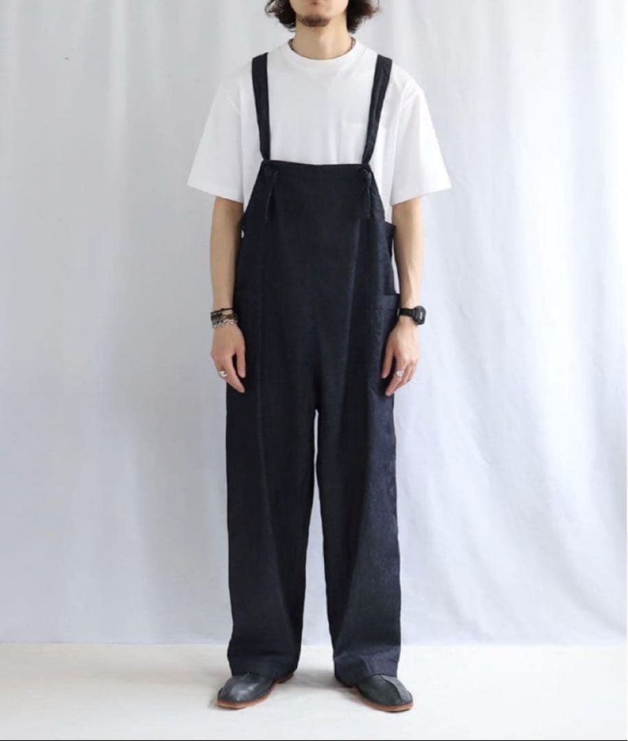 【SALE】ネストローブconfect コットンリネンサルベージ　サロペット