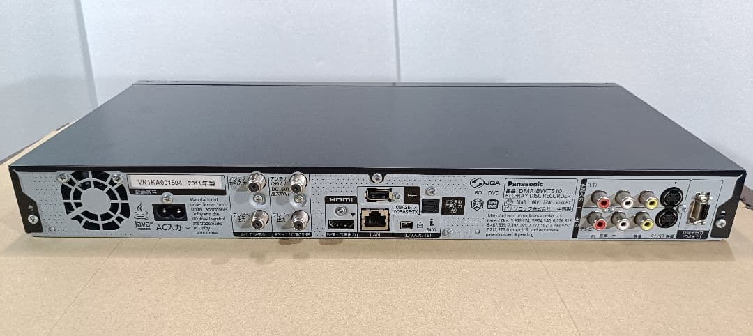 DMR-BWT510 ブルーレイレコーダー　HDD 500GB⇒3TBに換装
