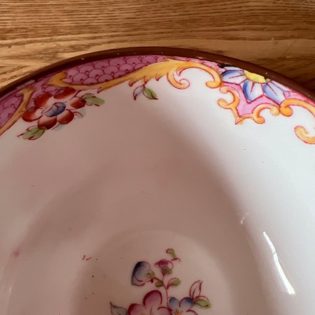 フランスサルグミンヌ窯、Mintonパターン148 ティーカップ＆ソーサー