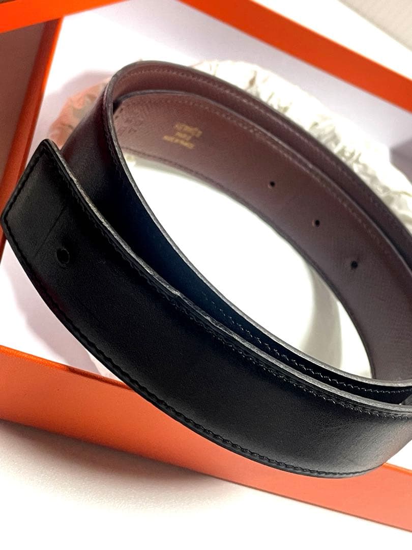 エルメス HERMES　ベルト ブラック　ブラウン 箱付き