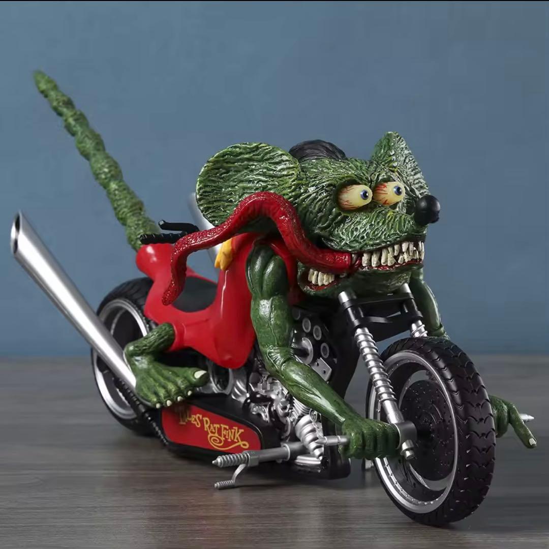 アメコミ Rat Fink Motorcycle Figure
