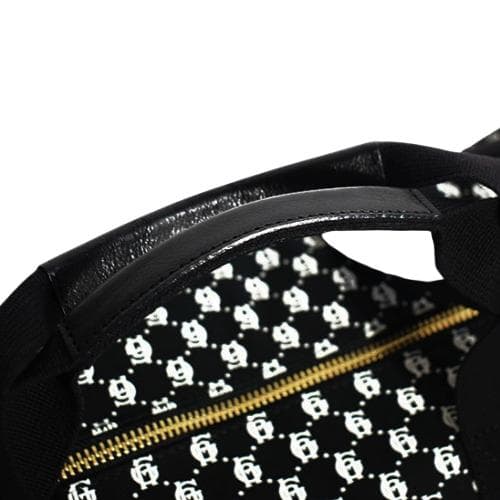 極美品 GLADHAND スピークイージーモノグラム総柄 ドラムバッグ ブラック