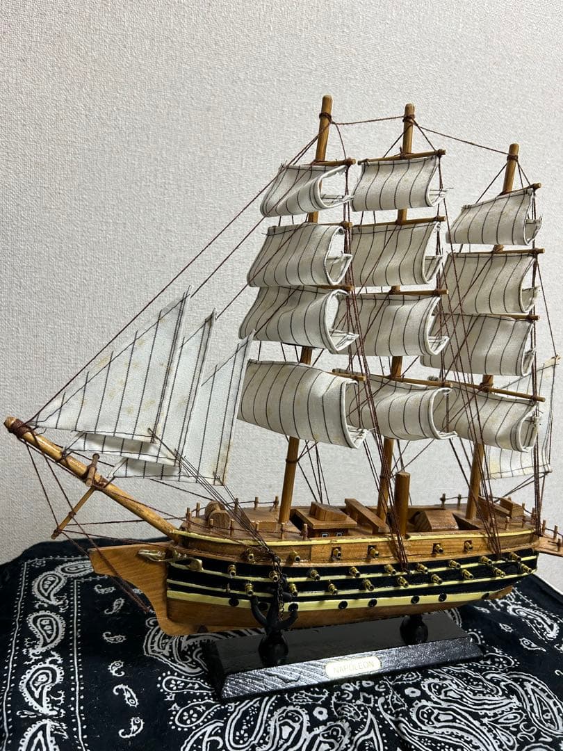 帆船模型 NAPOLEON 木製 置物 インテリア レトロ アンティーク