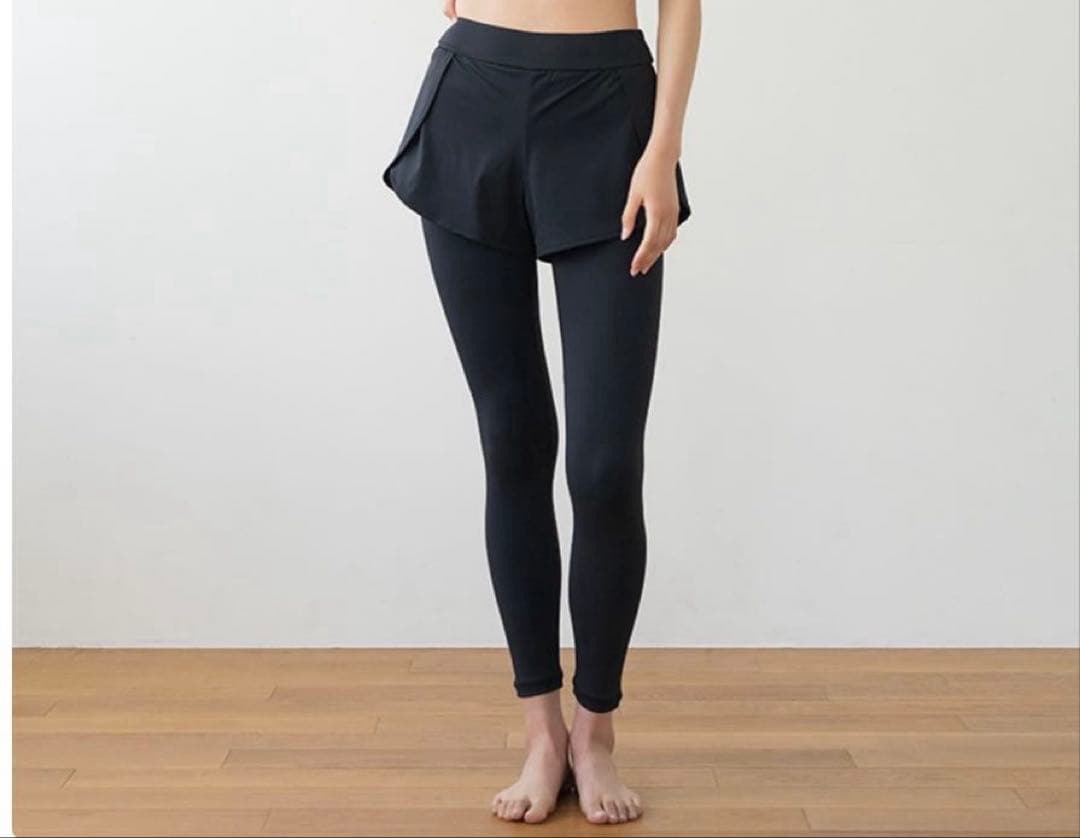 【新品未使用値札付き】SUKALA ショートパンツ付きベーシックレギンスL