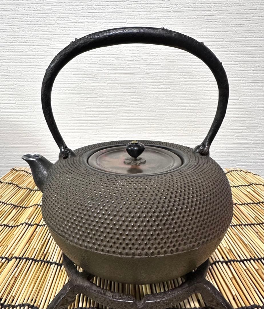 新品　敬典工房正寿堂山正造銀粒象嵌鉉銀口斑紫銅蓋１２型人間国宝　高橋 敬典作