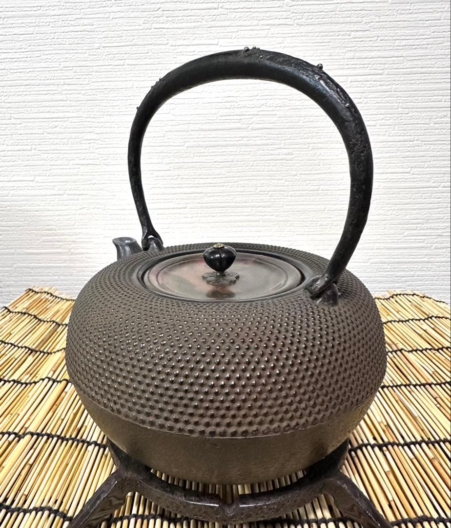 新品　敬典工房正寿堂山正造銀粒象嵌鉉銀口斑紫銅蓋１２型人間国宝　高橋 敬典作