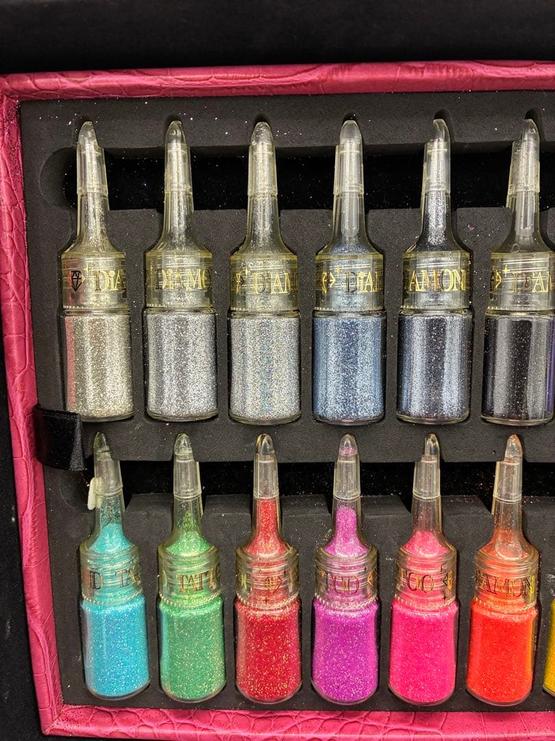 ラメパウダー　ボディージュエリー　ダイアモンドタトゥー　プロ48色セット