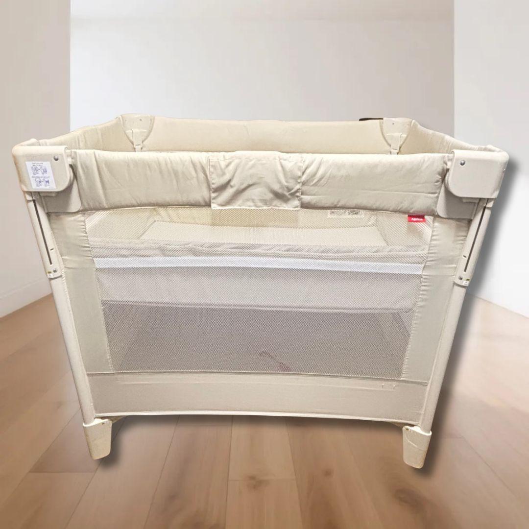 美品✨Aprica ココネルエアー 折りたたみ ベビーベッド ベージュ