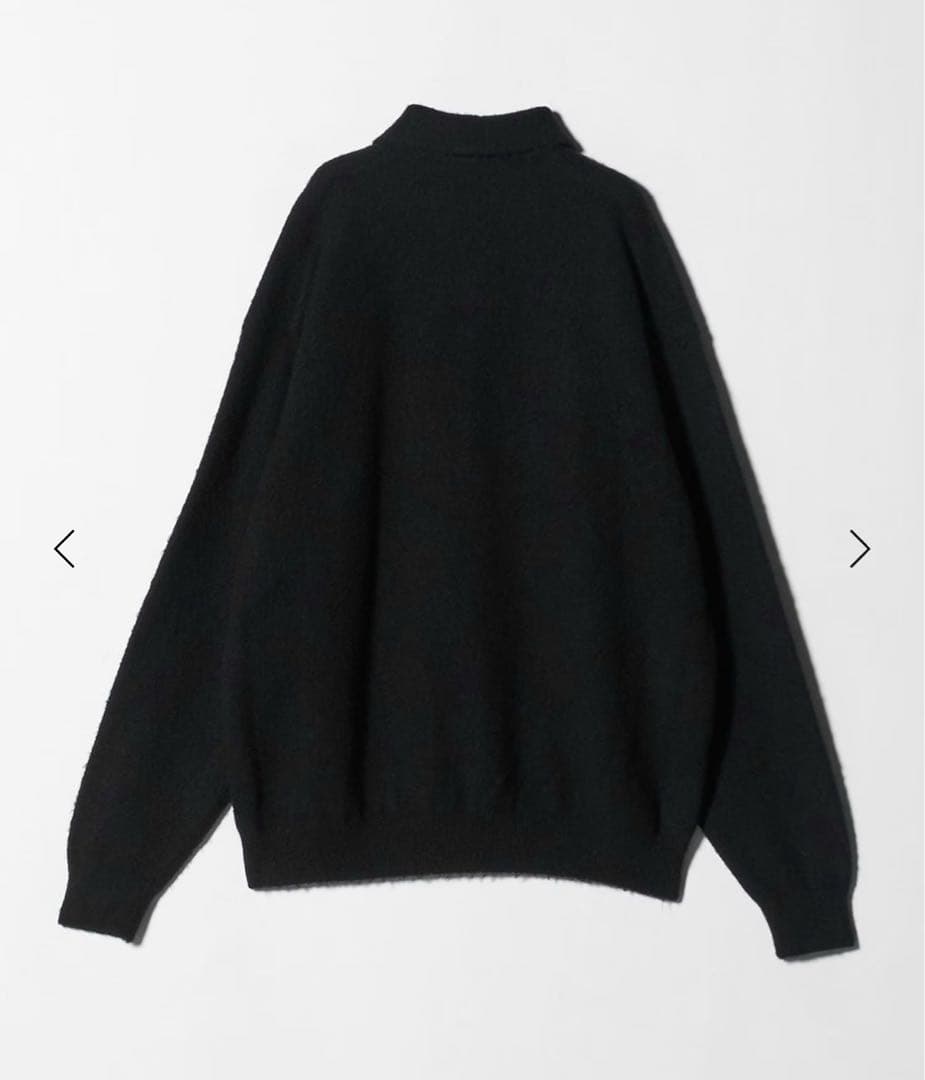 【H BEAUTY&YOUTH】 ナッピングウール 4B ポロカラーニット