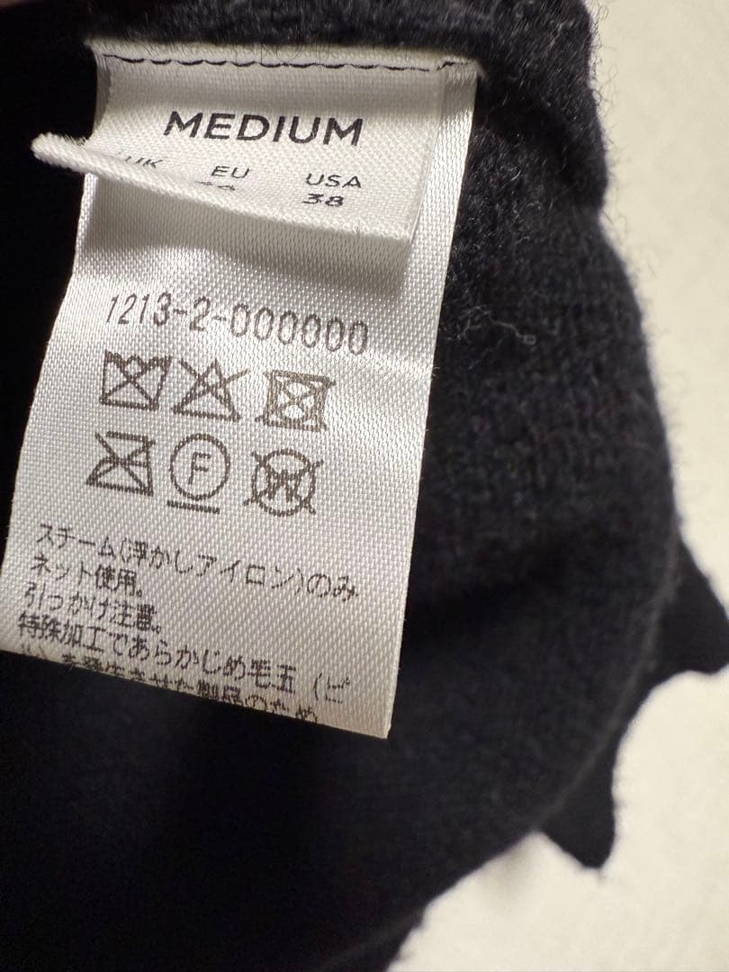 【H BEAUTY&YOUTH】 ナッピングウール 4B ポロカラーニット